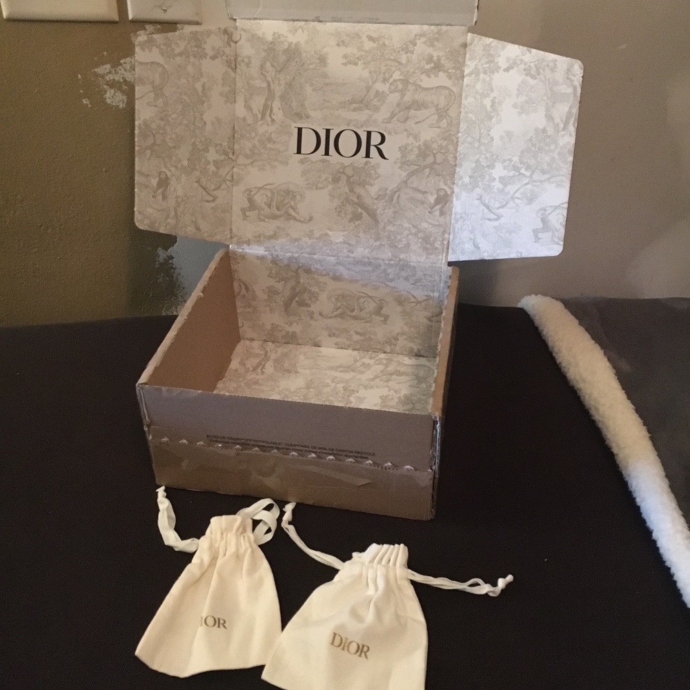 Dior jewelry bags and shipping box bundle